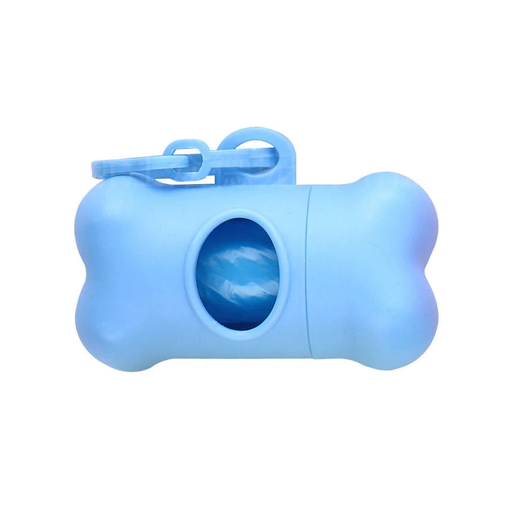 1pc Bone Shaped Bag Dispenser Disposable Pet Dog Waste Bag Holder Plastic Garbage Bag Case Carrier Disposal Poop Bag Dispenser