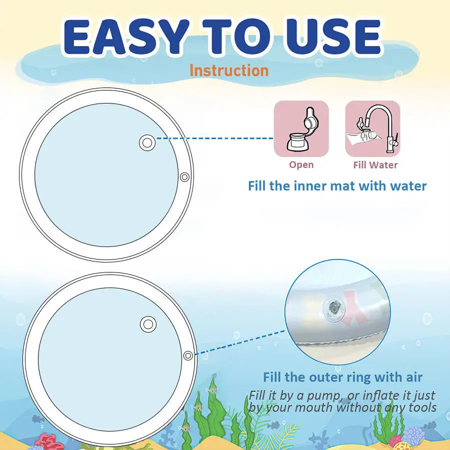 Summer Cooling Pet Water Bed Cushion Water Sensory Inflatable Play Mat Pet Cleaning Cooling Mat Pet Supplies Top Quality Cool