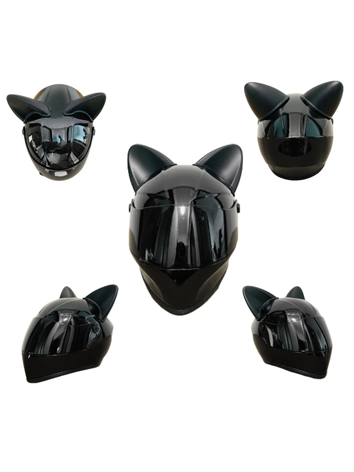Pet Motorcycle Full Face Helmet with Anti-Detachment Safety Buckle Miniature Riding Helmet for Cats and Dogs Fan Favorite Gift